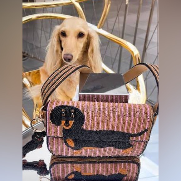 Anthropologie Handbags - Price Firm - ANTHRO Fiona Beaded Bag - Dachshund